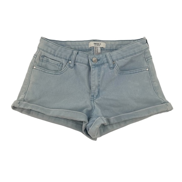 Forever 21 Junior’s Cuffed Hem Jean Shorts Size 27 - Picture 1 of 5